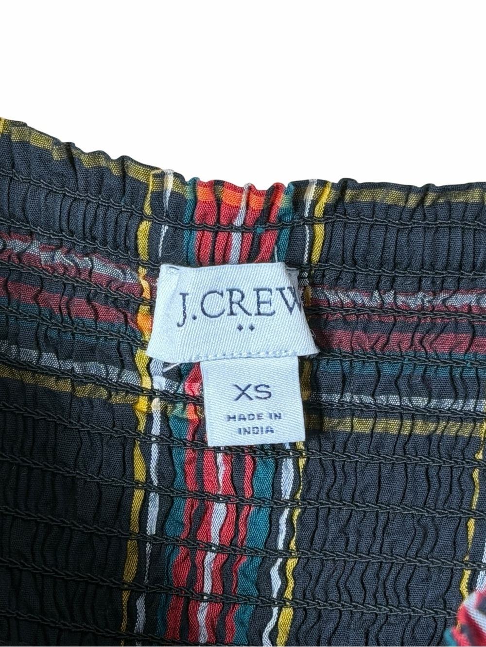 J. Crew Black and Red Tartan Smocked Long Sleeve Midi Dress Womens XS - Picture 4 of 8